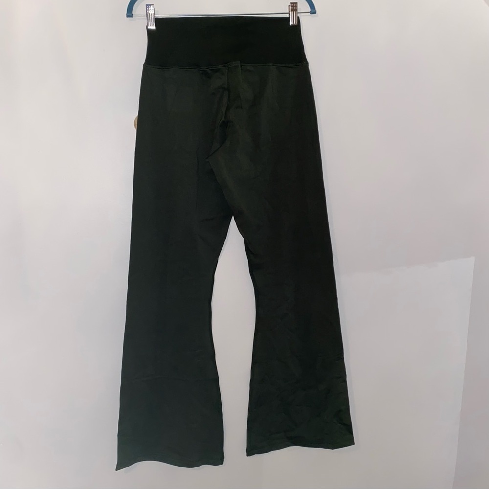 Green Apple Olive Flare Pants - Picture 10 of 11